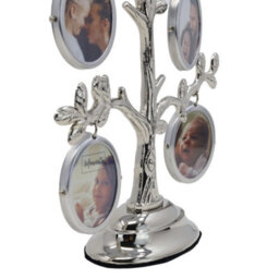 Collage Frame Family Tree Silverplated Photograph Snapshot Display Home Decor - thumbnail 3