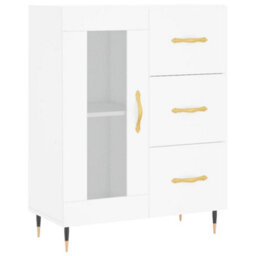 Berkfield Highboard White 69.5X34X180 Cm Engineered Wood - thumbnail 7