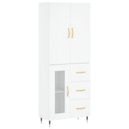 Berkfield Highboard White 69.5X34X180 Cm Engineered Wood - thumbnail 2
