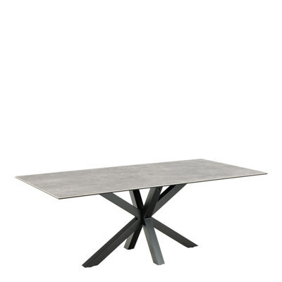 Furniture To Go Heaven Dining Table With Ceramic Grey Top (L) 200Cm Seats Up To 6 - image 1
