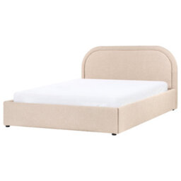 Beliani Ottoman Bed Boucle Quillien 140 X 200 Cm (Eu Double) Beige - thumbnail 5
