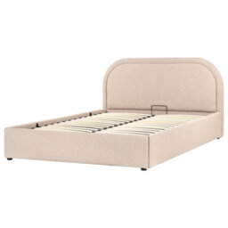 Beliani Ottoman Bed Boucle Quillien 140 X 200 Cm (Eu Double) Beige - thumbnail 6