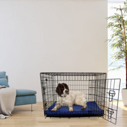 Actiaspet X-Large Dog Bed Cage Crate Pet Waterproof Hygienic Bedding Tough Hardwearing Cushion Mat Blue - thumbnail 4