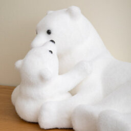 Samuel Alexander 49Cm Flocked Polar Bear & Cub Christmas Decoration - thumbnail 4