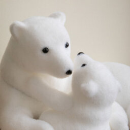 Samuel Alexander 49Cm Flocked Polar Bear & Cub Christmas Decoration - thumbnail 3