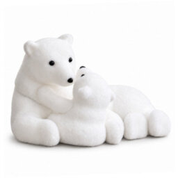 Samuel Alexander 49Cm Flocked Polar Bear & Cub Christmas Decoration - thumbnail 8