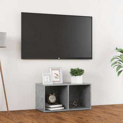 Berkfield Tv Cabinet Concrete Grey 72X35X36.5 Cm Engineered Wood - image 1