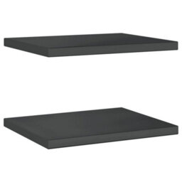 Berkfield Wall Shelves 2 Pcs 50X40X3 Cm Black Stainless Steel - thumbnail 7