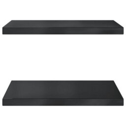 Berkfield Wall Shelves 2 Pcs 50X40X3 Cm Black Stainless Steel - thumbnail 5