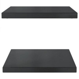 Berkfield Wall Shelves 2 Pcs 50X40X3 Cm Black Stainless Steel - thumbnail 6