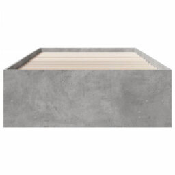 Berkfield Bed Frame Without Mattress Concrete Grey 75X190Cm Engineered Wood - thumbnail 5