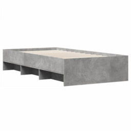Berkfield Bed Frame Without Mattress Concrete Grey 75X190Cm Engineered Wood - thumbnail 4