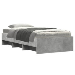 Berkfield Bed Frame Without Mattress Concrete Grey 75X190Cm Engineered Wood - thumbnail 3