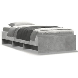 Berkfield Bed Frame Without Mattress Concrete Grey 75X190Cm Engineered Wood - thumbnail 2