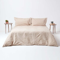 Homescapes Natural Linen Deep Fitted Sheet, Single - thumbnail 4