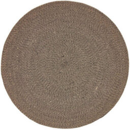 Homescapes Linen And Black Melange Braided Rug, 150 Cm Round - thumbnail 2