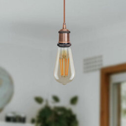 Vintage Brass Batten E27 Lamp Holder Retro Metal Edison Bulb Socket Heat Lamp Base Ip20,hard Wired For Diy Pendant Wall Lights - thumbnail 3