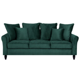 Beliani Sofa 3 Seater Bornholm Velvet Dark Green - thumbnail 1
