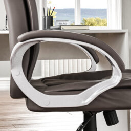 Lassic Vida Designs Charlton Brown Executive Office Computer Chair Ukfr Adjustable Swivel Pu Faux-Leather - thumbnail 5
