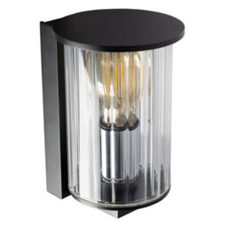 Luminosa Lighting Luminosa Norfolk Outdoor Wall Lantern Black, Clear Glass Shade E27, Ip44 - thumbnail 5