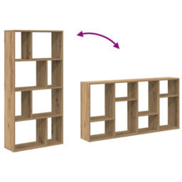 Berkfield Durable Bookcase Artisian Oak 60X20X120 Cm Engineered Wood - thumbnail 8