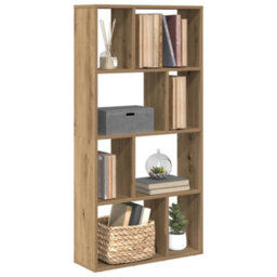 Berkfield Durable Bookcase Artisian Oak 60X20X120 Cm Engineered Wood - thumbnail 2