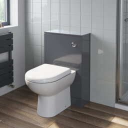 Aveli 600mm Bathroom Drawer Vanity Unit Basin Toilet Soft Close Seat Modern Gloss Grey - thumbnail 7