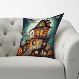 Warren Reed Designer Illustrations A Whimsical Haunted House Cushions 33Cm X 48Cm - thumbnail 2