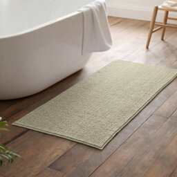 Moonlight Bedding Plush Chenille Bathroom Floor Mat Non-Slip Quick-Dry Absorbent Bathroom & Doorway Shower Rug Cream 60X90 Cm - thumbnail 7
