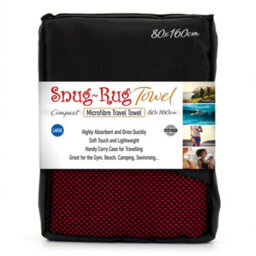Snug Rug Microfibre Beach Towel Super Absorbent Quick Drying Lightweight Extra Large Xl 200 X 90Cm - Jester Red - thumbnail 7