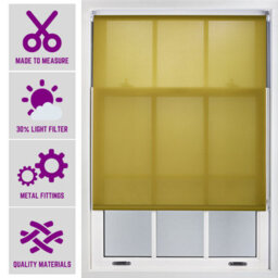 Furnished Made To Measure Day Light Roller Blinds With Metal Fittings - Green Blind For Home And Office (W)180Cm (L)165Cm