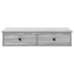 Berkfield Durable Wall Shelf With Drawers Grey Sonoma 80X31X17 Cm Engineered Wood - thumbnail 4