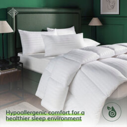Opulent Home 7.5 Tog King Duvet - All Season, Anti-Allergy, Breathable Striped Microfibre Quilt - thumbnail 3