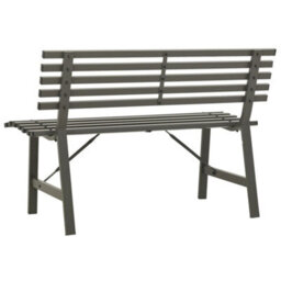 Walplus Garden Bench 110 Cm Steel Black - thumbnail 5