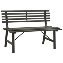 Walplus Garden Bench 110 Cm Steel Black - thumbnail 2