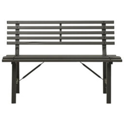 Walplus Garden Bench 110 Cm Steel Black - thumbnail 3
