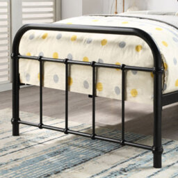 SlumberWorx Tewin Vintage Hospital Style Black Single Metal Bed Frame - thumbnail 5
