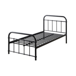 SlumberWorx Tewin Vintage Hospital Style Black Single Metal Bed Frame - thumbnail 6