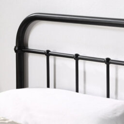 SlumberWorx Tewin Vintage Hospital Style Black Single Metal Bed Frame - thumbnail 3