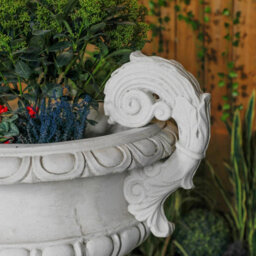 Pair Of Large Edwardian Stone Vase On Plinths - thumbnail 6