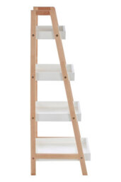 Orsina Contemporary Four Tier Birch Wood Bathroom Shelf Unit, Versatile Large Shelving Unit, Durable Shelf - thumbnail 3