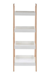 Orsina Contemporary Four Tier Birch Wood Bathroom Shelf Unit, Versatile Large Shelving Unit, Durable Shelf - thumbnail 4