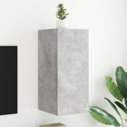 Berkfield Tv Wall Cabinet With Led Lights Concrete Grey 30.5X35X70 Cm - thumbnail 1