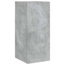 Berkfield Tv Wall Cabinet With Led Lights Concrete Grey 30.5X35X70 Cm - thumbnail 3