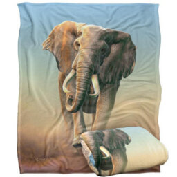 Royce Mcclure Charging Elephant Silky Supersoft Blanket Multicoloured (127Cm X 152Cm) - thumbnail 2