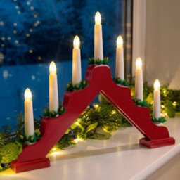Christow Christmas Candle Bridge Battery Powered