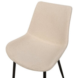 Beliani Set Of 2 Dining Chairs Avilla Boucle Beige - thumbnail 8