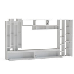 Decorotika Wien Moduler Modern Tv Unit Wall Mount Customizable Layout High Gloss White - thumbnail 5