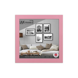 "AK Frames Sleek 9X9"" Pastel Pink Thin Modern Picture Frame - Slim And Design For Posters, Prints And Photos - Elegant Wall Frame Decor" - thumbnail 1