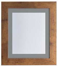 Frames By Post Metro Vintage Wood Frame With Dark Grey Mount For Image Size 4.5 X 2.5 Inch